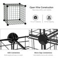 thumbnail image 4 of Storage Cube Shelves, Multi Use 4 Cube Wire Grid DIY Closet Organizer, Black, 4 of 7