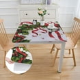 thumbnail image 2 of BANET Holiday Holly Collection with Ribbon Printed Tablecloth – Multicolor Table Cover for Christmas Dinner, , and Home Décor white, 2 of 7