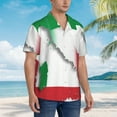 thumbnail image 6 of Italy Italian Flag Men'S 3d Print Casual Button Down Shirts, Novelty Hawaiian Short Sleeves Xl, 6 of 8