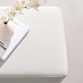 thumbnail image 6 of Tilden 17" Square Performance Velvet Upholstered Ottoman in Alabaster Natural, 6 of 9