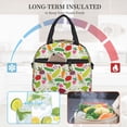 thumbnail image 4 of Uemuo Cartoon Vegetables Printed Lunch Bag Lunch Box Reusable Insulated Lunch Tote Bag, Leakproof Thermal Cooler Sack Food Handbags Case High Capacity, 4 of 5