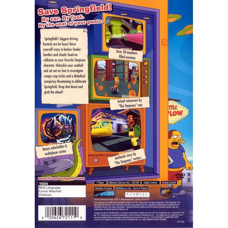 Simpsons hit and run playstation store hot sale