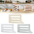 thumbnail image 2 of Egg Dispenser for Refrigerator, 4 Tiers Egg Holder for Fridge Egg Organizer, Fridge Egg Storage, Automatic Scrolling Egg Rack Holder, Egg Carton with Egg Basket for Countertop, Kitchen (White), 2 of 5