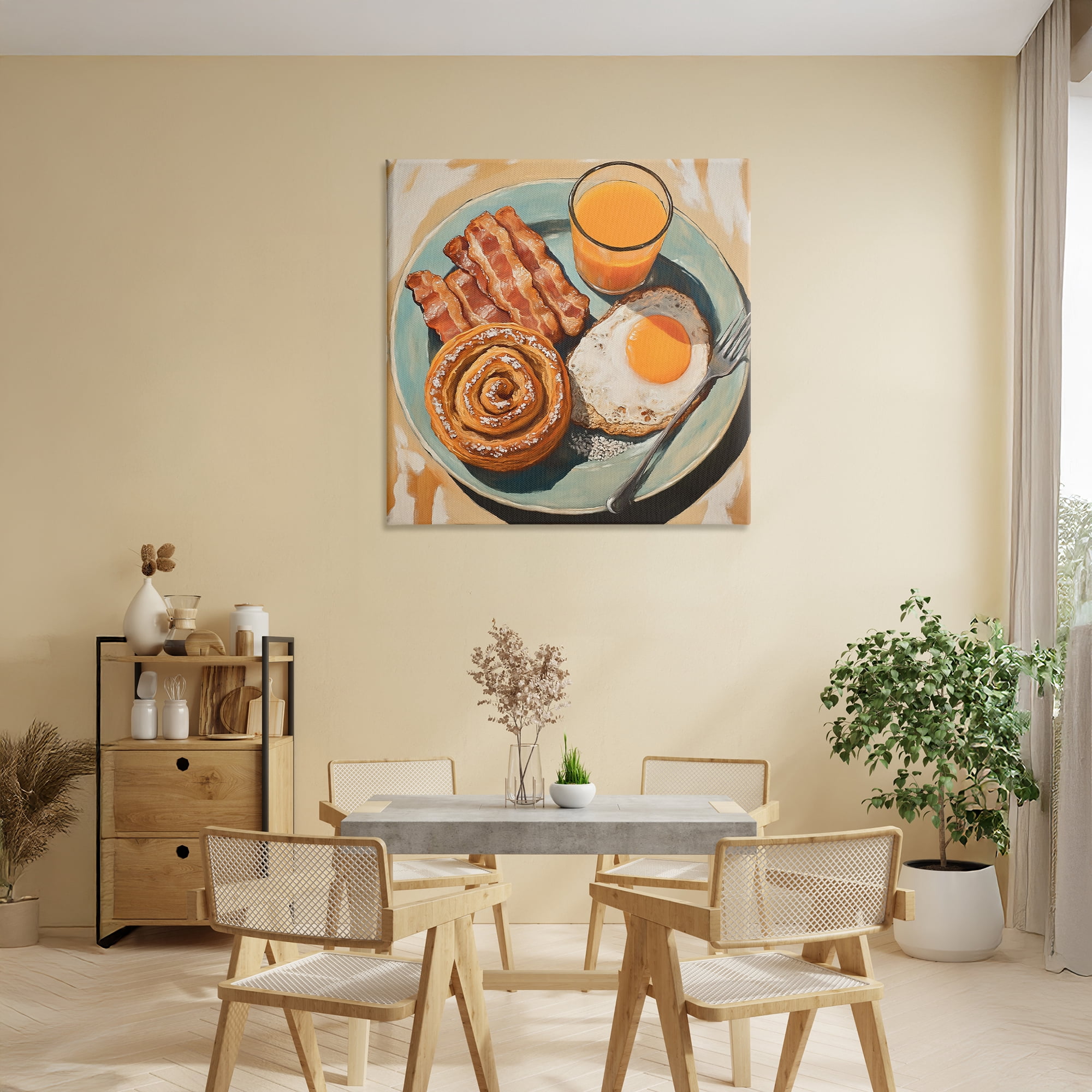 Stupell Industries Cinnamon Roll Breakfast Canvas Wall Art, design by Tina LeCour