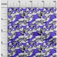 thumbnail image 2 of oneOone Silk Tabby Purple Fabric Skull Sewing Material Print Fabric By The Yard 42 Inch Wide, 2 of 4
