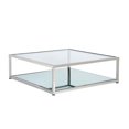 thumbnail image 2 of Home Gear Coffee table Silver Rectangular Base Mirror shelf, 2 of 2