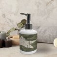 thumbnail image 3 of Ambesonne Camouflage Soap Dispenser & Toothbrush Holder Set, Grunge Star on Green, 2 Pcs, Dark Green Dust, 3 of 6
