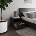 thumbnail image 4 of Nexera Porter 3-Piece Floating Platform Bedroom Set, Black, Queen, 4 of 7