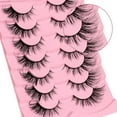 thumbnail image 5 of Lashes Kit with Glue & Tweezer Cat Eye Lashes that Look Like Extensions Fluffy Faux Mink Lashes Wispy Lashes Natural Look 7 Pairs Fake Eyelashes Pack (Cat Eye), 5 of 16