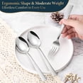 thumbnail image 7 of Vesteel 24-Piece Hammered Forks and Spoons Silverware Set, Stainless Steel Square Flatware Cutlery Set, Food-Grade Utensil Set for Home, Kitchen and Restaurant, Dishwasher Safe, 7 of 7