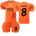 thumbnail image 1 of Boys Girls MBAPPE 10# VINI JR.7# KROOS 8# RODRYGO 11# Kids Football Jersey Suit, 1 of 2