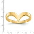 thumbnail image 3 of 14K Yellow Gold Ring Band Themed Polished Chevron, Size 7, 3 of 5