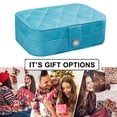 thumbnail image 5 of Travel Jewelry Box Organizer, Travel Jewelry Case, Mini Jewelry Travel Case, Small Jewelry Box Travel, Jewelry Travel Box, 16.5*11.5*5.5cm - blue, 5 of 5