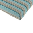 thumbnail image 3 of Jordan Manufacturing Sunbrella 44" x 22" Gateway Mist Blue and Beige Stripe Rectangular Outdoor Chair Cushion with Ties and Hanger Loop, 3 of 12