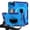 Blue, variant on Decase Shockproof Case for iPad 9th/ 8th/ 7th Generation 10.2", Military Grade Protection Rotating Stand Hand Strap Shoulder Strap Kids Friendly Bumper Rugged Case for iPad 10.2 inch 2021-2019,Black