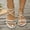 White, variant on Women's Roman Sandals, Strappy Spring/Summer Casual Beach Vacation Style Brown