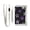Stars with Silver and Purple, variant on JIALIOU Nylon Trifold Card Wallet with ID Window Zipper Pocket for Men Women Teen Stars with Silver and Purple