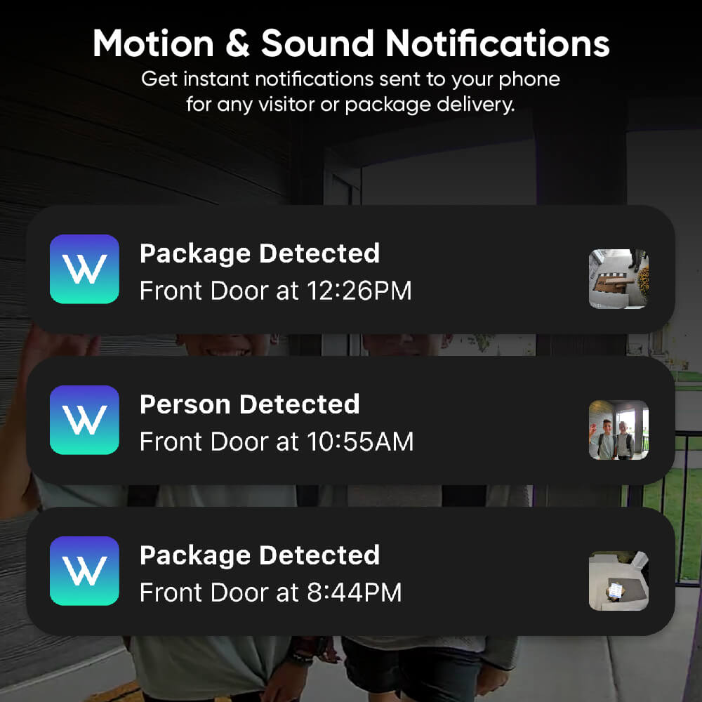 Wyze Wireless Duo Cam Video Doorbell, 2K, Battery Powered photo 3