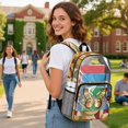 thumbnail image 3 of SEANATIVE 17 Inches Clear Backpack for Teens Kids Transparent Bookbag See Through School Bag PVC Heavy Duty Daypack with Adjustable Straps, Abstract Butterfly Pattern, 3 of 7
