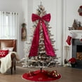 thumbnail image 7 of hengsof 120cm Extra Large Red Satin Bow Christmas Tree Topper Long Streamers Decor for Tree Home Holiday Living Room Accents Perfect for Christmas, 7 of 7