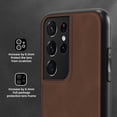 thumbnail image 6 of Mantto PU Leather Case for Samsung S21 Ultra, Retro Premium Luxury Slim Soft Non-Slip Grip Flexible Bumper Shockproof Full Body Protective Cover Phone Cases for Samsung Galaxy S21 Ultra, Brown, 6 of 8