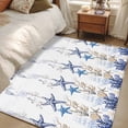 thumbnail image 4 of Blue Ocean Area Rugs 3x5 ft Starfish Shell Coral Vintage Nautical Theme Marine Washable Rug Non Slip Indoor Carpet Absorbent Floor Mat for Living Room Bedroom Dining Room, 4 of 9