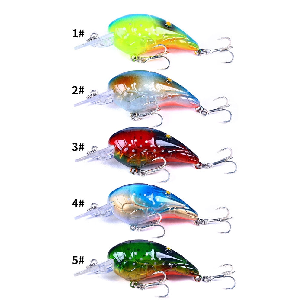 HENGJIA Fishing Lures, 5PCS 2.6IN Minnow Crankbaits for Bass Fishing Bass Lure, Fishing Lure for Bass Trout Freshwater and Saltwater