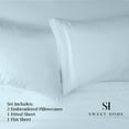 thumbnail image 3 of Sweet Home Collection California King Sheet Sets, Classic 1800 Series Deep Pocket 4 Piece, Luxury Soft Microfiber Bed Sheet Sets, Aqua, 3 of 5