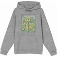 thumbnail image 4 of Sunflower Frame Long Sleeve Heather Gray Adult Hooded Sweatshirt-Large, 4 of 6