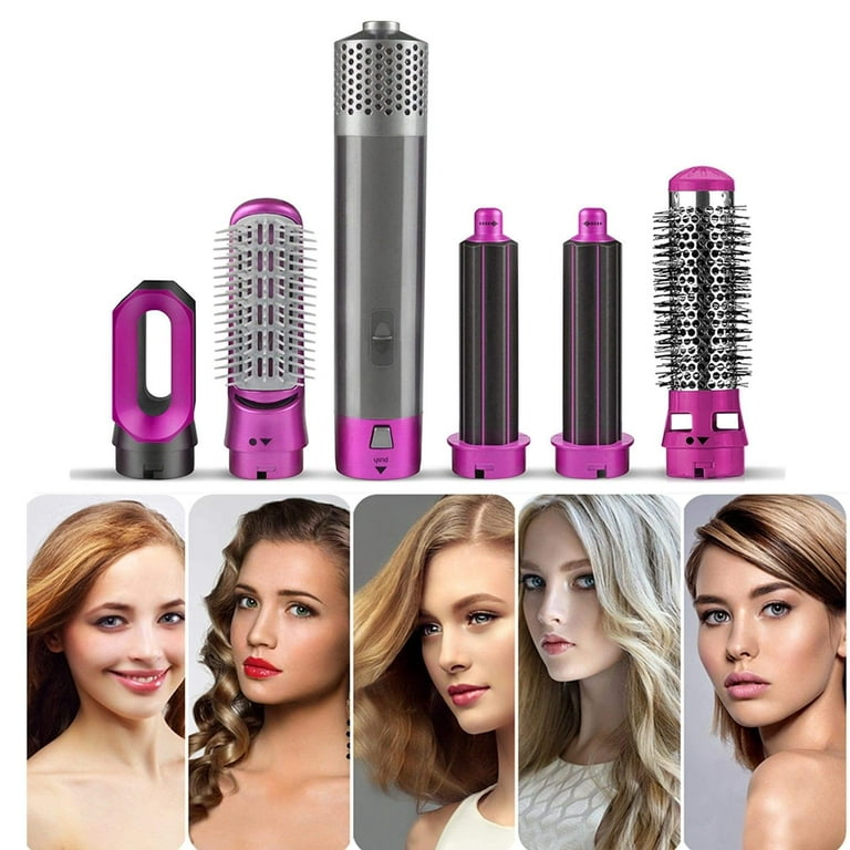 Hair Dryer Brush & 5 in 1 Air Styler, High-Speed Negative Ionic Hair Dryer  Fast Drying, Multi Hair Styler with Automatic Air Curling Iron, Volumizer