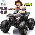 thumbnail image 1 of Joyracer 24V Ride ons ATV, 4 Wheeler for Kids, Power Car Wheels with 4x200W Motor, Bluetooth/MP3, Horn, Music, LED for Big Kids Gift, Pink, 1 of 11