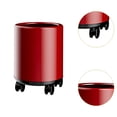 thumbnail image 4 of Cubo de basura con ruedas Cubo de basura Rotación de 360 degree Ruedas Durabilidad Cesto de basura Rojo, 4 of 9