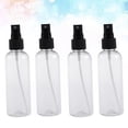 thumbnail image 5 of 4 piezas de 100ml de plástico botella de spray vacía para maquillaje y cuidado de la piel Uso de viaje recargable (botellas transparentes con rociador negro), 5 of 5