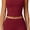 Burgundy, variant on AEXTO Two Piece Workout Sets For Women Spaghetti Straps Tank Top and High Waist Booty Lifting Shorts Gym Yoga Active Outfits