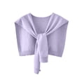 thumbnail image 3 of Women's Sweater Shawl Wrap Knitted Knotted Solid Color Scarf, Casual Elegant Cape for Fall Winter Fashion Blouse Top Wraps, Travel Scarf Cape Shoulder Tops Trendy Wrap 2026 Light Purple One Size, 3 of 4