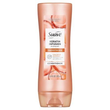 Suave Keratin Infusion Smoothing Conditioner For Frizzy Hair, 48HR Frizz Control, 12.6 FL OZ