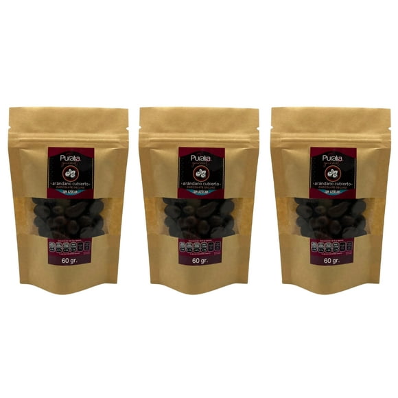 Arándano Cubierto de Chocolate Semiamargo Puralia Gourmet 60 g 3 pack