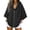 Black, variant on Women's Oversized Hooded Sweatshirt Jacket Soft Fleece Lined Batwing Long Sleeve Zip Up Hoodie Casual Fall Winter Layering Outer Coat White