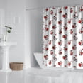 thumbnail image 2 of White Cow Strawberry Love Pattern Shower Curtain 72"x72" ,Bathroom Decorative Shower Curtains Set with 12 Hooks,Modern Waterproof Washable Shower Curtain, 2 of 6