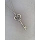 thumbnail image 3 of Collar de llave de plata envejecido para mujer 27 collar largo cadena esqueleto llave colgante cadena de plata, 3 of 3