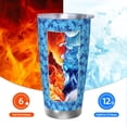 thumbnail image 6 of Cauagu Blue Maple Leaf Pattern 20oz Tumbler,Stainless Steel Vacuum Insulated Tumbler with Lid Insulated Coffee Mug Thermal Cup with Splash Proof Sliding Lid-Straw Two-piece Set, 6 of 8