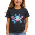 thumbnail image 3 of Tisuna Fashion Shirts For Girls Boys Child Animals Print Short Sleeve Crew Neck Tops Lightweight Retro Kids School Wear Tshirts, Size 1-13 Years, Black, 3 of 7