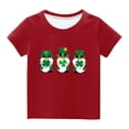thumbnail image 2 of Edvintorg St. Patrick's Day T-Shirts for Children Kids Boys Girls Summer Tshirt Fashion Cute Round Neck Printed Short Sleeve Casual Tops for Teeanger 3-14Years, 2 of 4