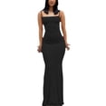 thumbnail image 1 of Vestido de fiesta sexy para mujer con tirantes finos, vestido largo ajustado, 1 of 5