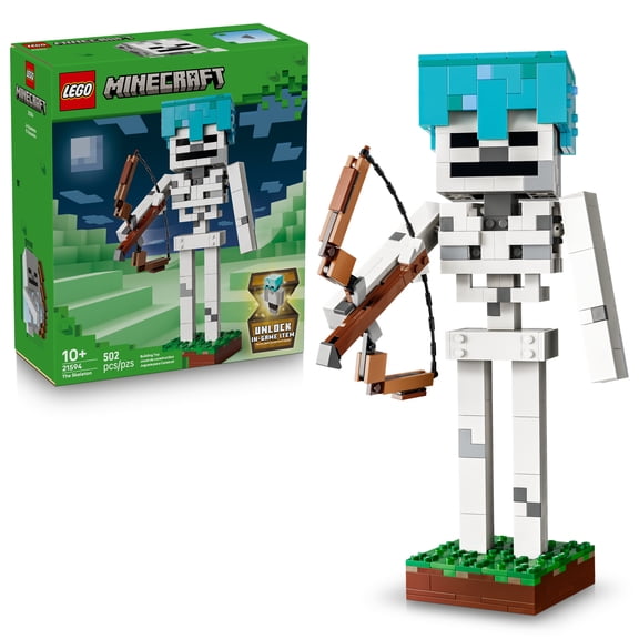 LEGO Minecraft The Skeleton - Building Toy for Boys & Girls, Ages 10  - Minecraft Toy Figure - Bedroom or Game Room Decor - Gift for Birthdays - 21594