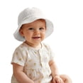 thumbnail image 5 of Mgmyaa Baby Ruffle Edge Bucket Hat Summer Outdoor Sun UV Protection Fisherman Cap for Infant Newborn 0-3 Years Breathable Soft Headwear, 5 of 8