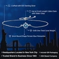 thumbnail image 2 of Gem Stone King 925 Sterling Silver Persian Blue Moissanite Solitaire Bracelet for Women (0.80 Cttw, Round Cut 6MM), 2 of 4
