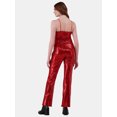 thumbnail image 2 of No Boundaries Sequin Crop Top & Flare Pants Set, 2-Piece, Women's, 2 of 4
