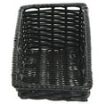 thumbnail image 5 of HUBERT® Wicker Storage Baskets Black Plastic - 7 1/2"L x 16"D x 1 1/2" to 5"H, 5 of 7
