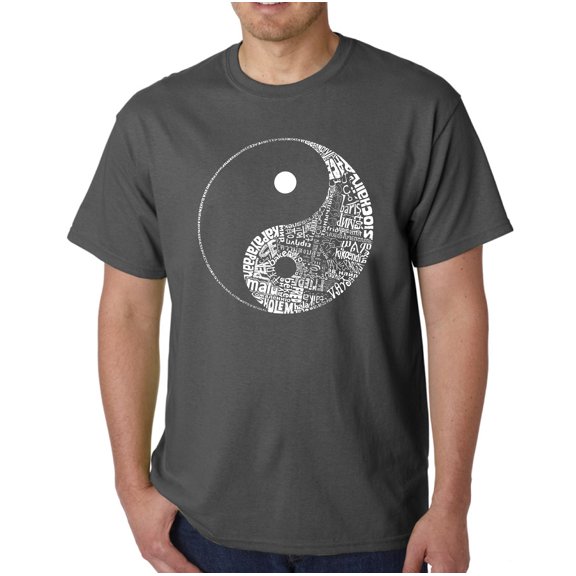 LA Pop Art Men's Word Art T-Shirt - YIN YANG